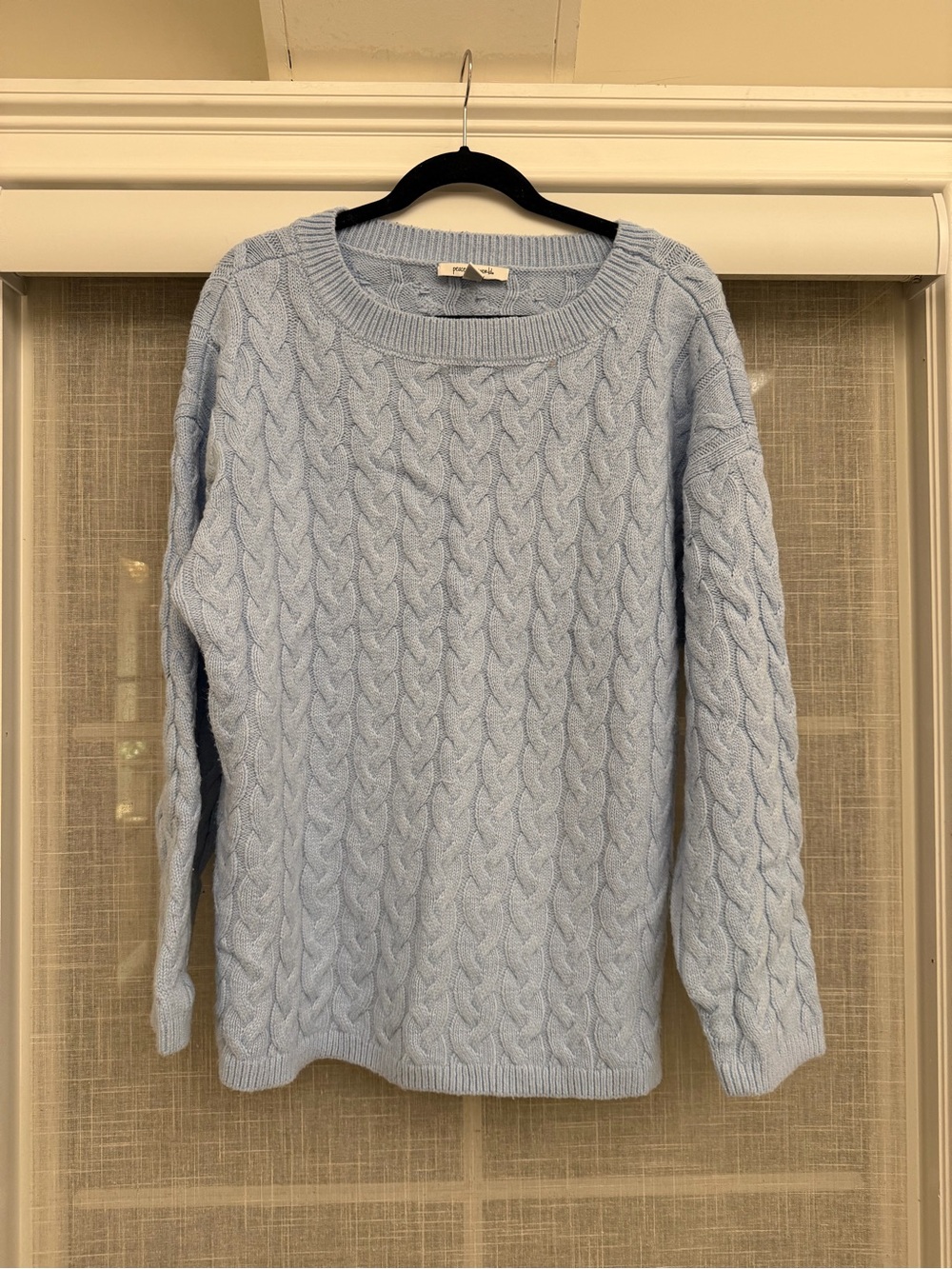 Light Blue Cable Knit Sweater